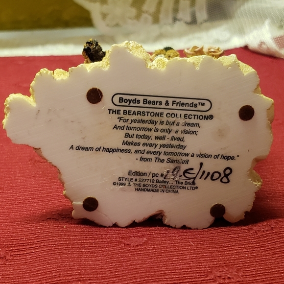Vtg 1999 Boyd's Bear-Stone Figurine "The Bride" - Picture 8 of 9